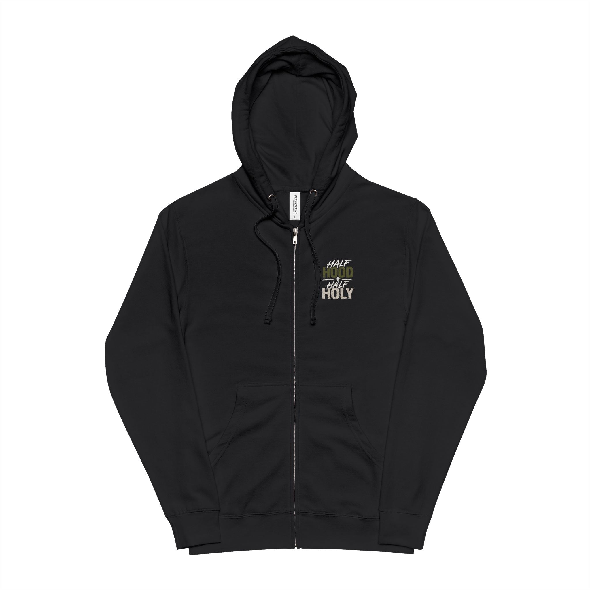 Half Hood Half Holy Pray With Me faith recovery zip hoodie