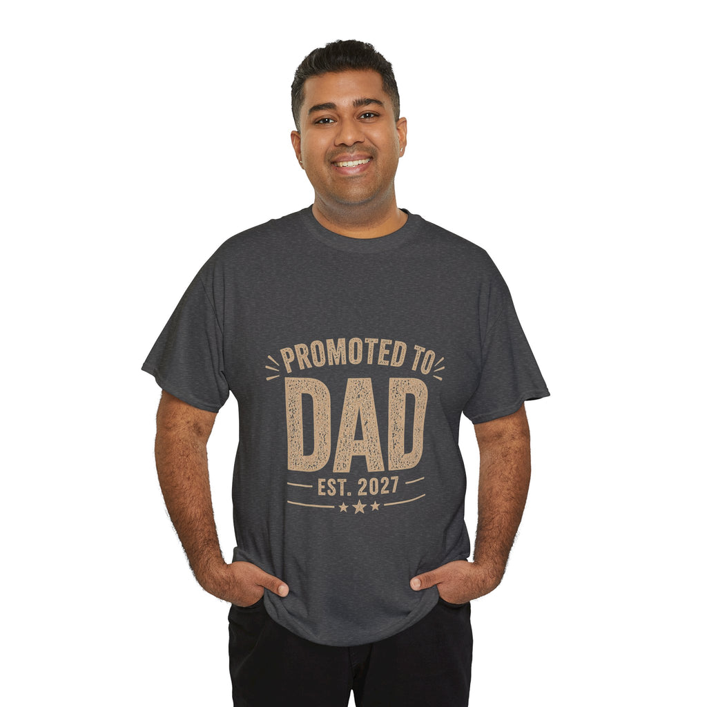 Promoted to Dad EST 2027 T-Shirt | New Dad & Father's Day Gift
