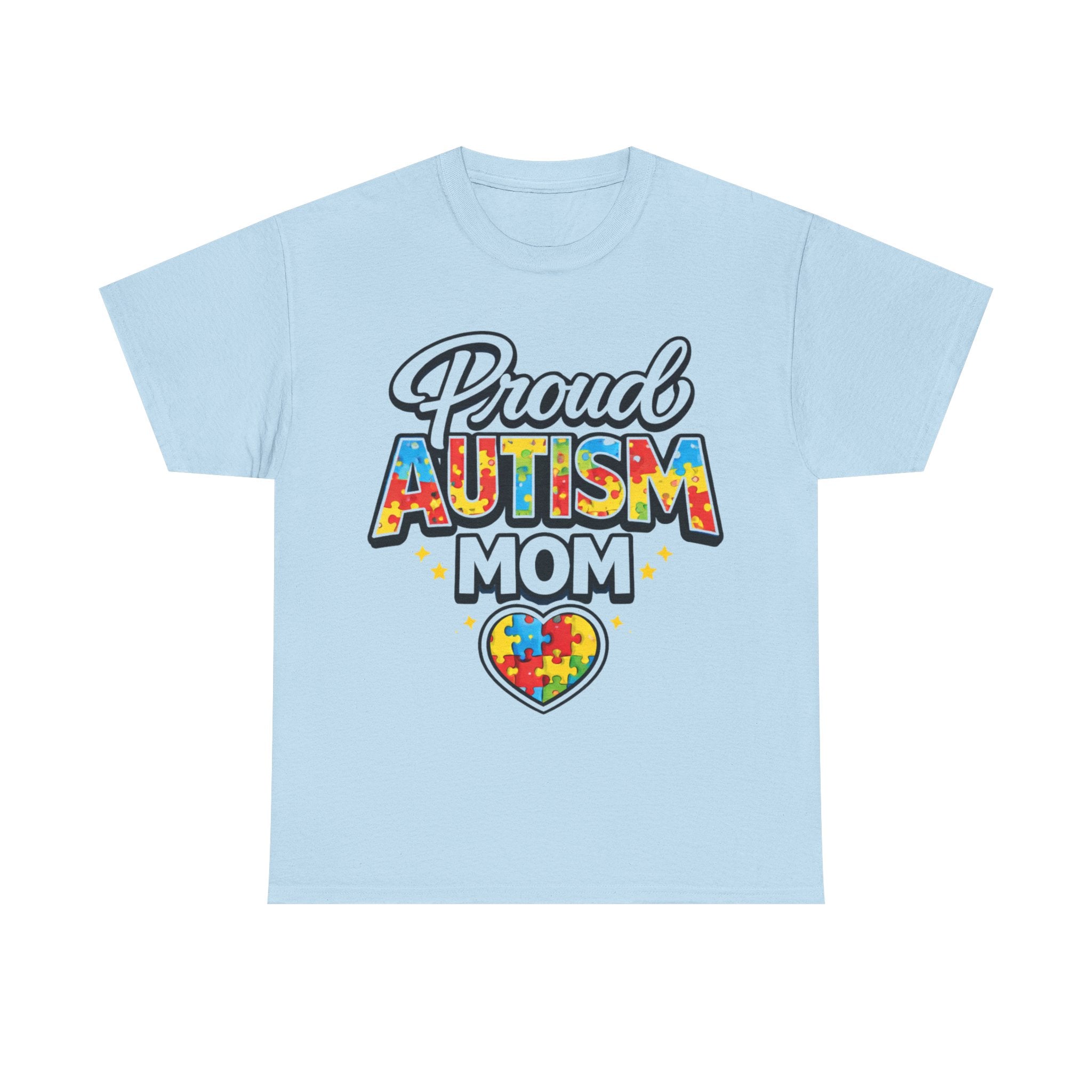 Proud Autism Mom Shirt, Autism Awareness Puzzle Heart Tee, Special Needs Mom Gift, Neurodiversity Support T-Shirt