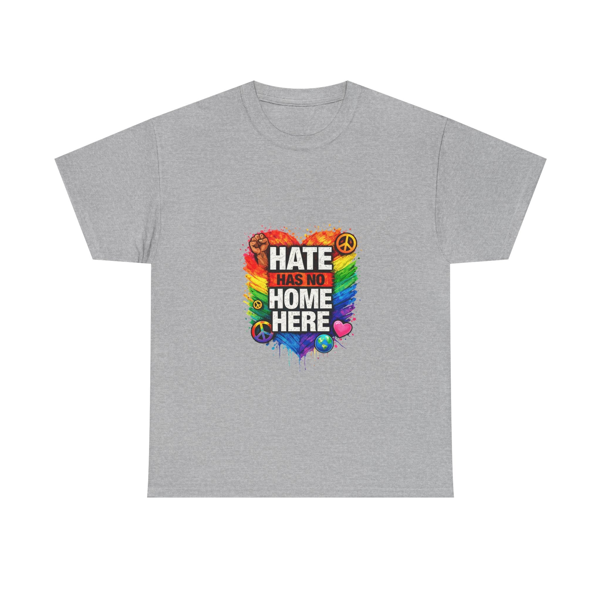 Hate Has No Home Here Shirt, LGBTQ Ally Pride Tee, Anti Hate Equality T-Shirt, Inclusive Kindness Protest Shirt, Rainbow Unity Graphic Tee