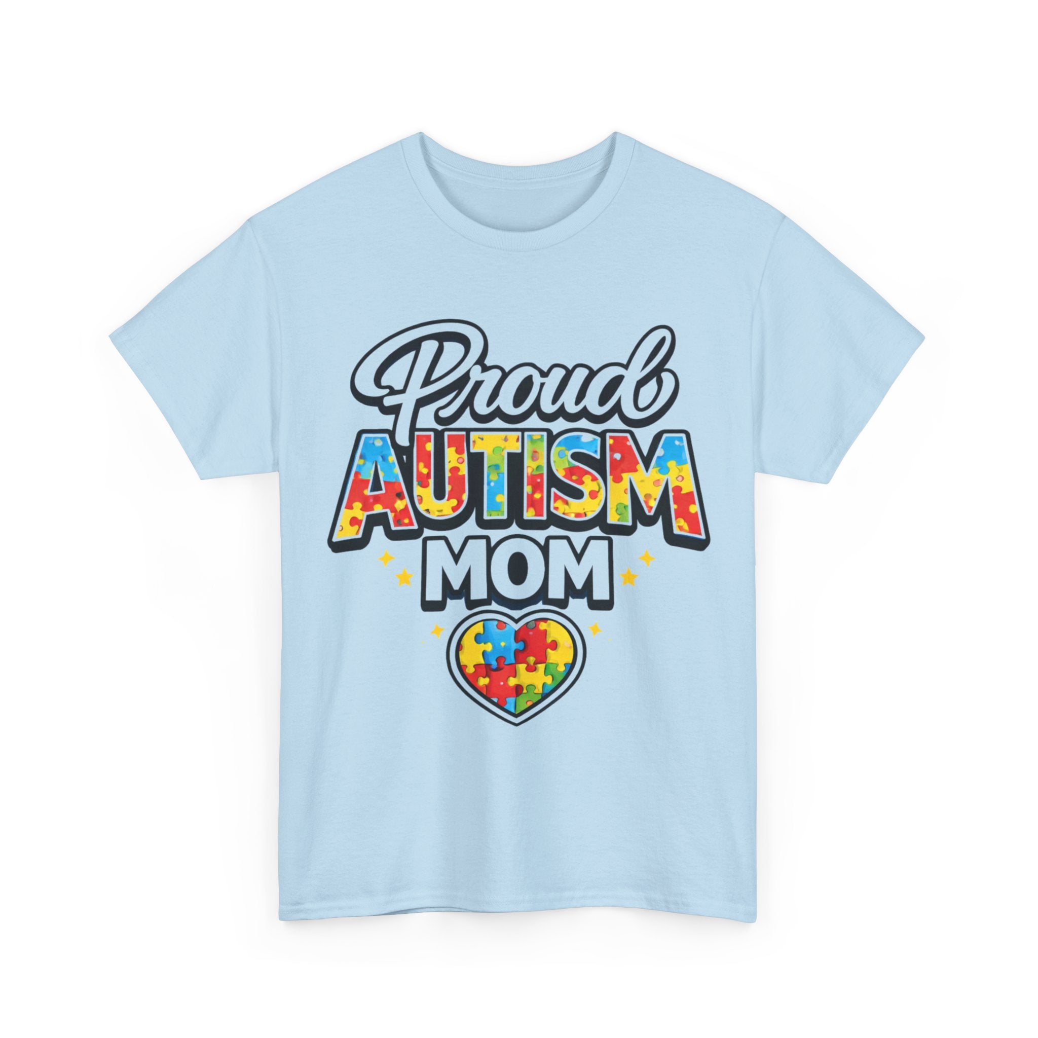 Proud Autism Mom Shirt, Autism Awareness Puzzle Heart Tee, Special Needs Mom Gift, Neurodiversity Support T-Shirt