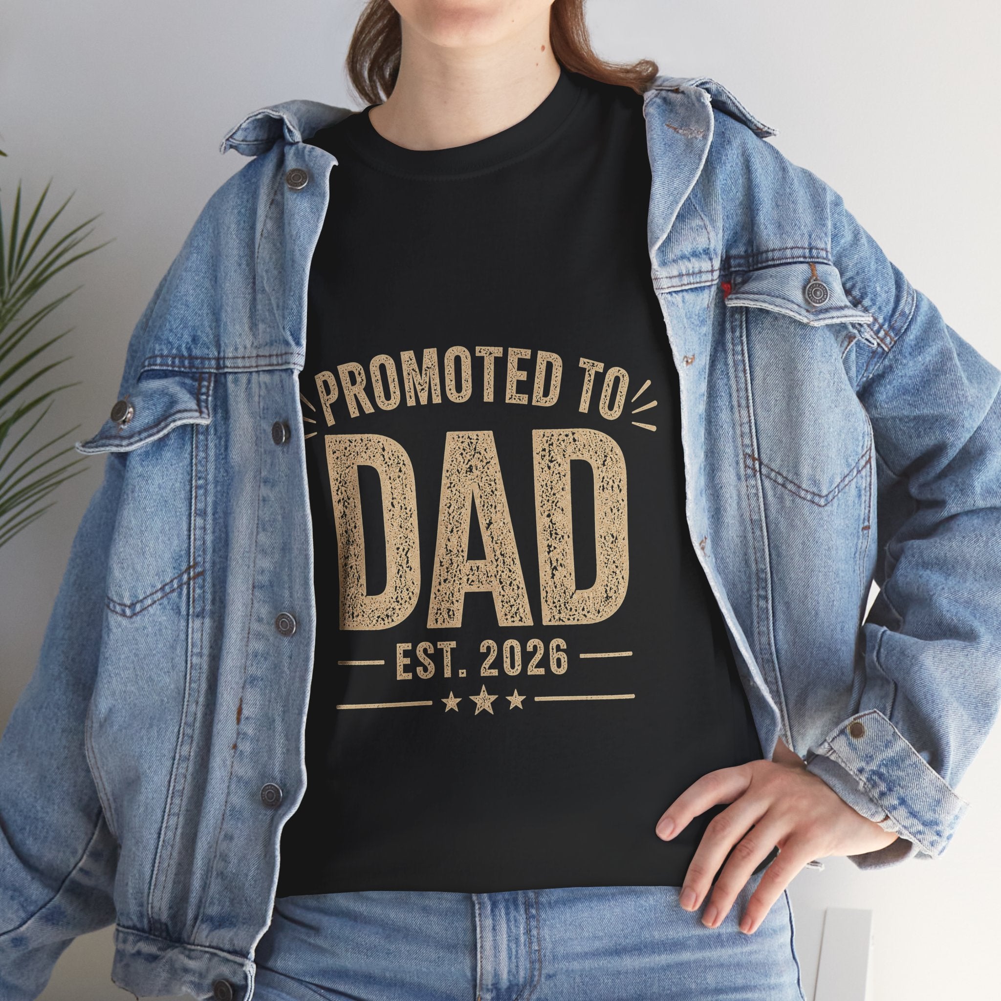 Promoted to Dad EST 2026 T-Shirt | New Dad & Father's Day Gift