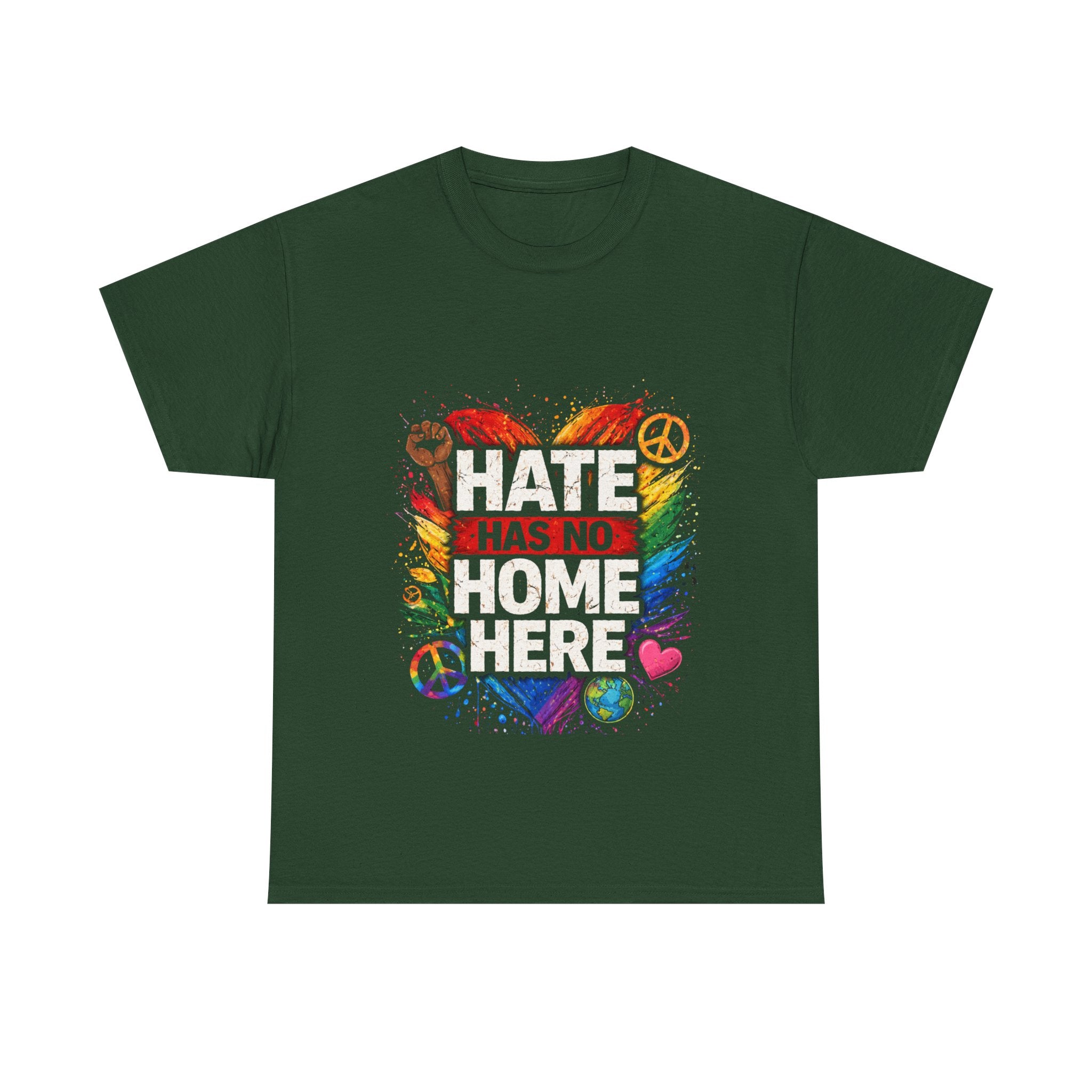 Hate Has No Home Here Shirt, LGBTQ Ally Pride Tee, Anti Hate Equality T-Shirt, Inclusive Kindness Protest Shirt, Rainbow Unity Graphic Tee