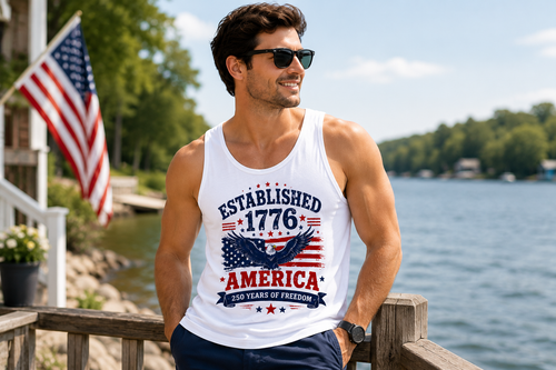 America Established 1776 Tank Top — Patriotic 4th of July Independence Day Tee