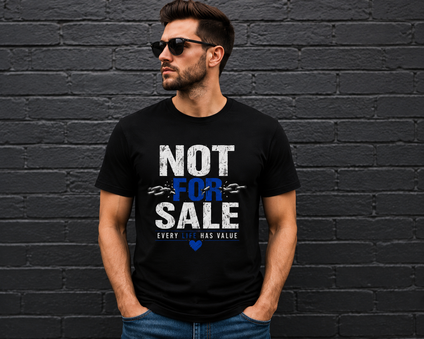 Not For Sale Tee – Every Life Has Value (Pro-Life Awareness T-Shirt)