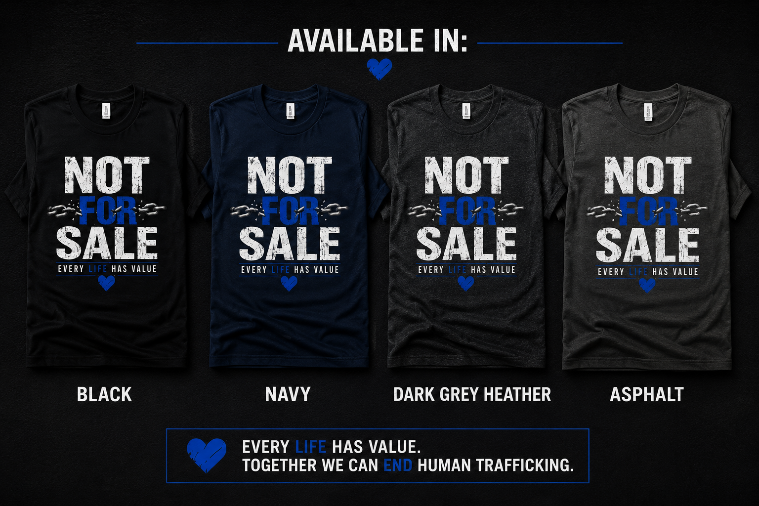 Not For Sale Tee – Every Life Has Value (Pro-Life Awareness T-Shirt)