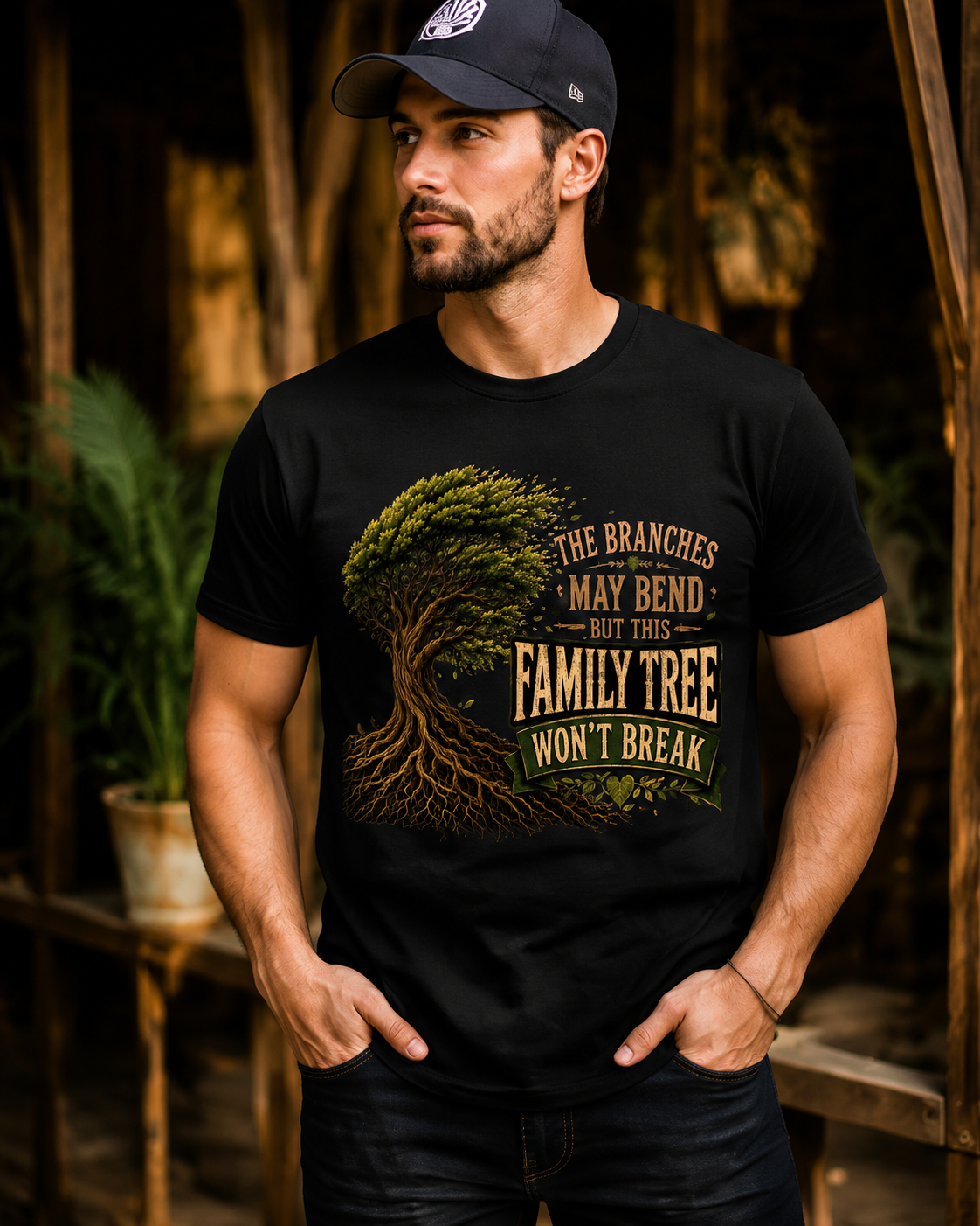 Family Tree Rooted boho generations grandma grandpa unisex graphic tee