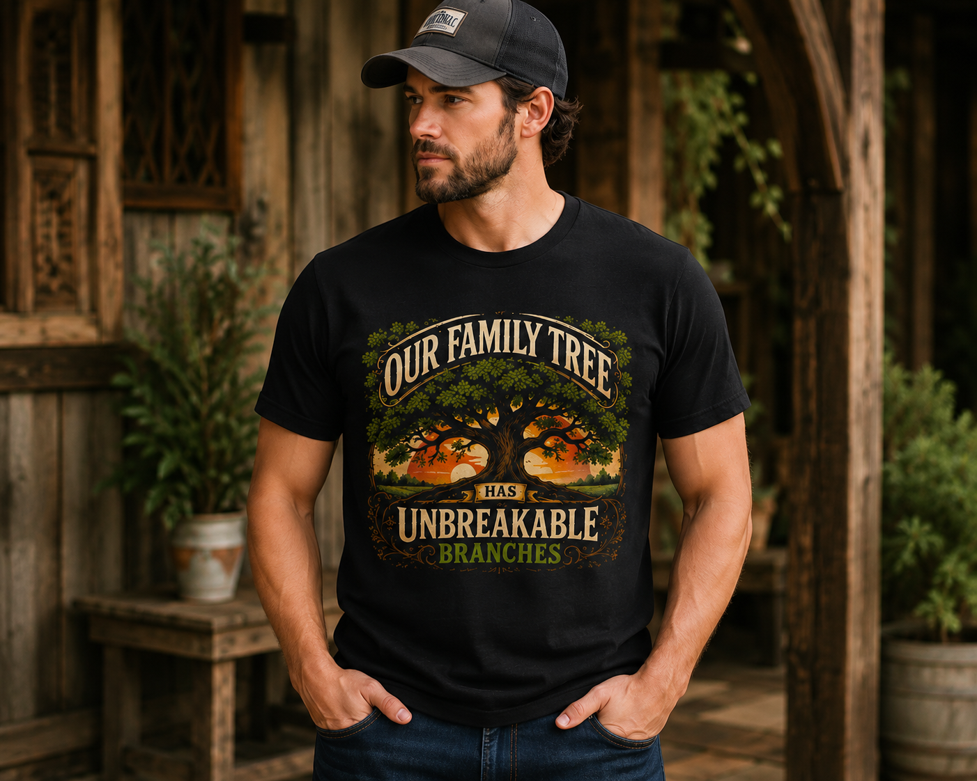 Rooted in Love Unbreakable Branches boho family tree legacy unisex tee