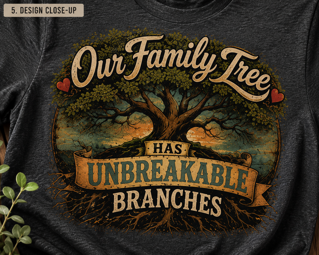 Rooted in Love Unbreakable Branches boho family tree legacy unisex tee