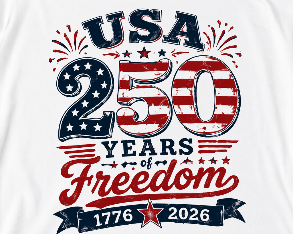 America 250 Red White & 250 Years of Freedom patriotic tank top