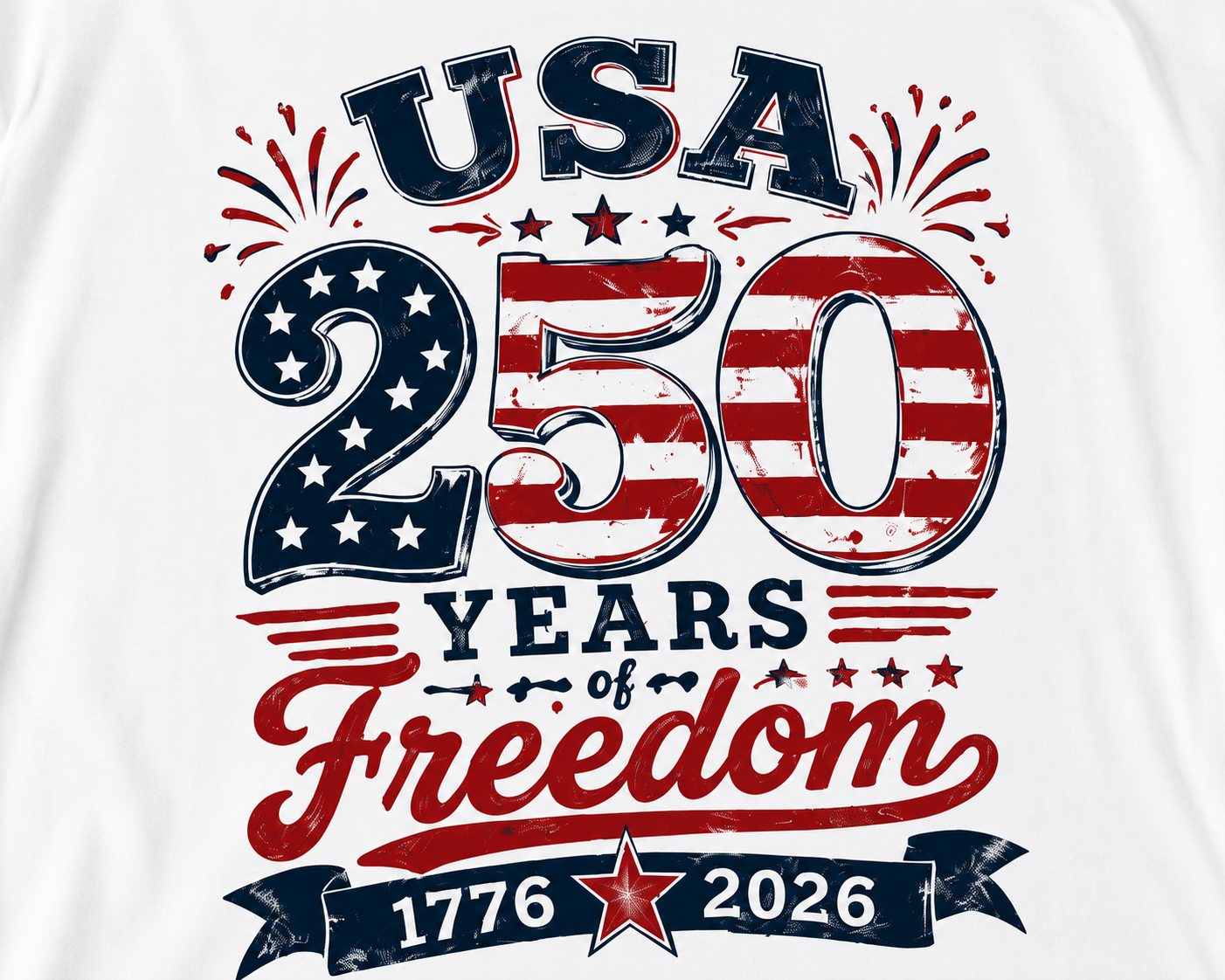 America 250 Red White & 250 Years of Freedom patriotic tank top