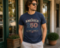 America 250 Years of Freedom 1776-2026 patriotic Independence Day Bella Canvas tee