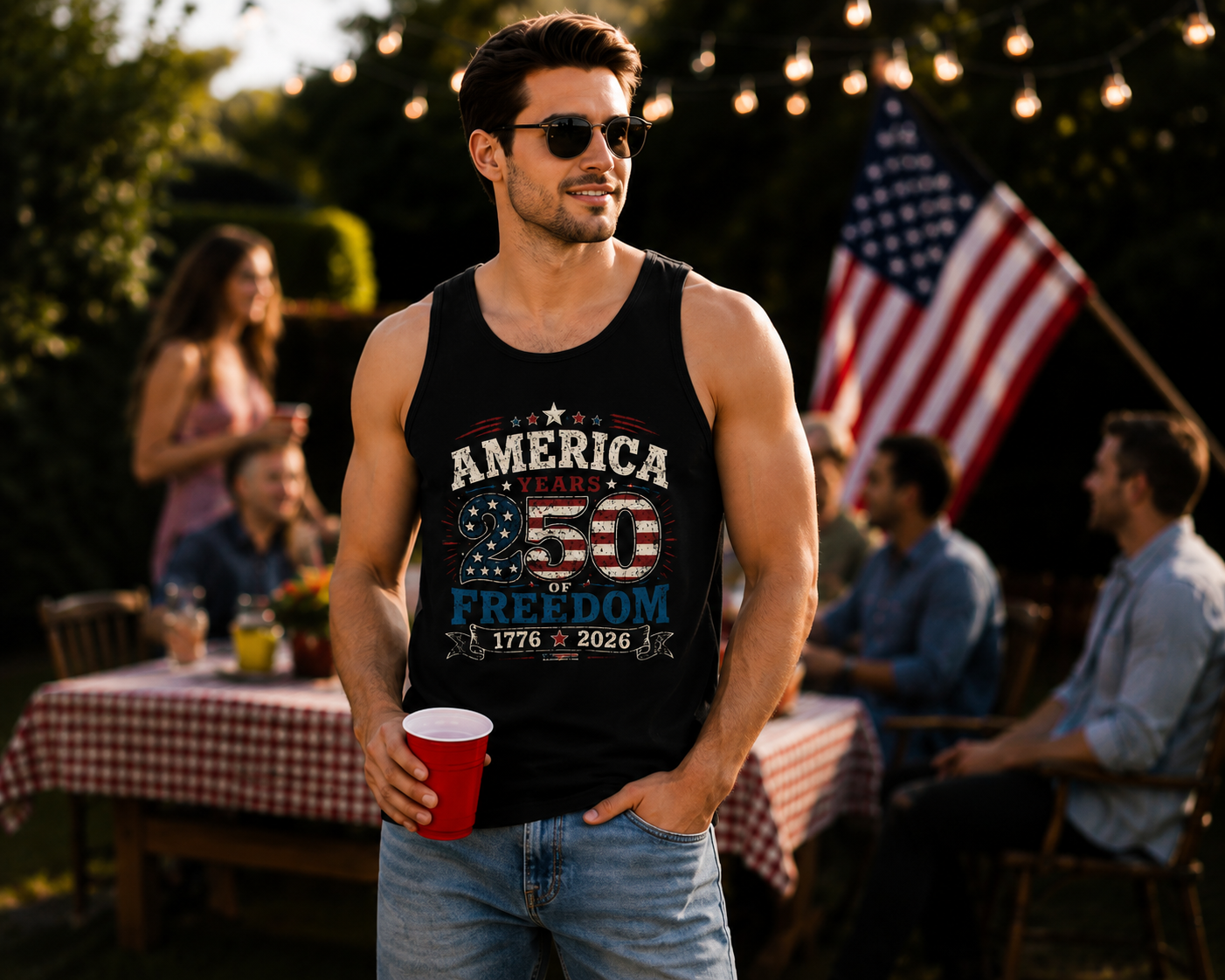 America 250 tank top 250 Years of Freedom patriotic 4th of July tank