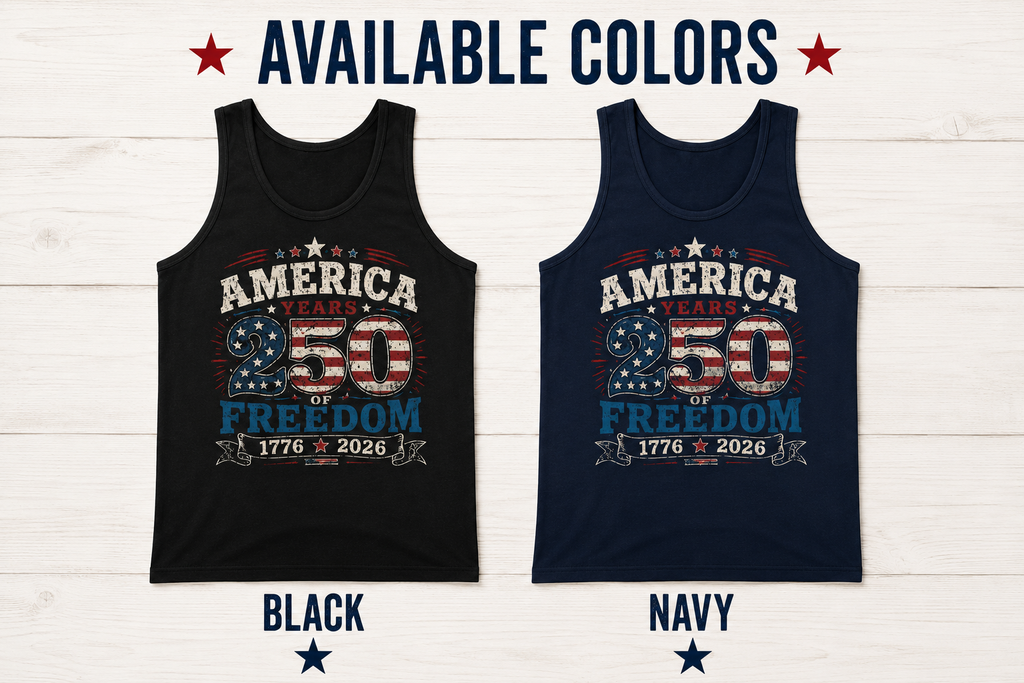 America 250 tank top 250 Years of Freedom patriotic 4th of July tank