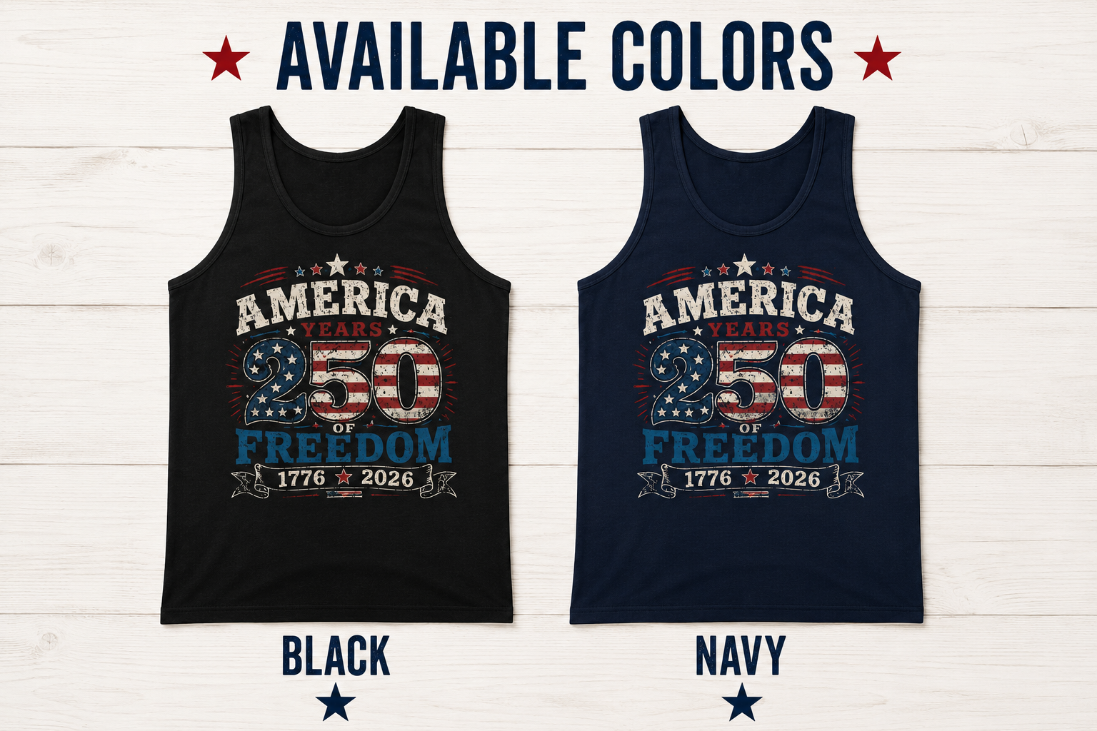 America 250 tank top 250 Years of Freedom patriotic 4th of July tank