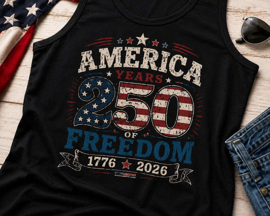 America 250 tank top 250 Years of Freedom patriotic 4th of July tank