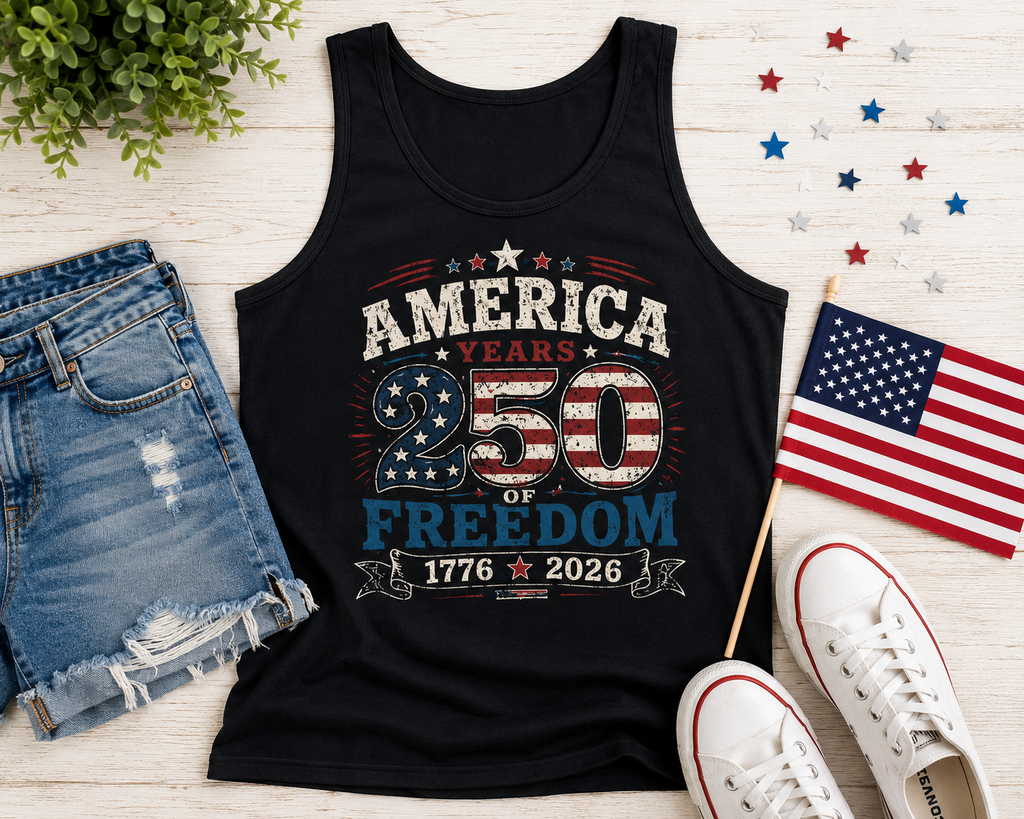 America 250 tank top 250 Years of Freedom patriotic 4th of July tank