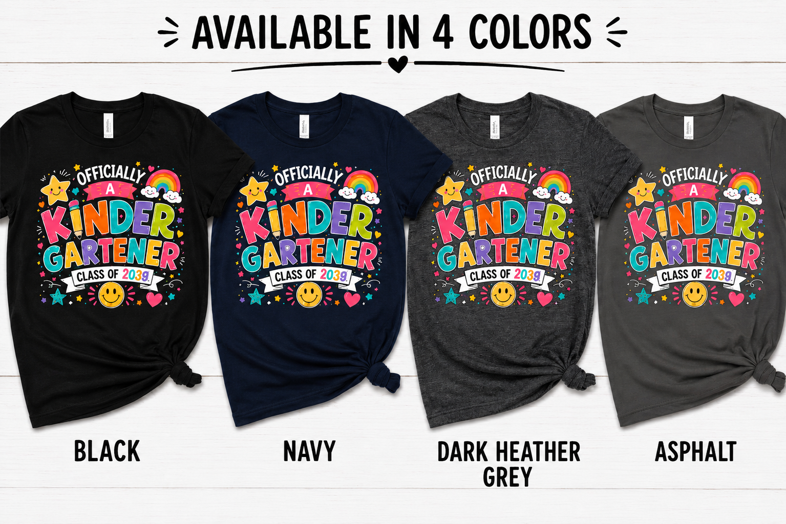 Officially A Kindergartener Class of 2039 first day of school kids tee