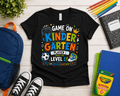 Game On Level Up Kindergarten Class of 2039 first day of school kids gamer tee