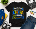 Kindergarten Legend gamer dinosaur Level Up first day of school kids tee