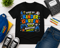 Kindergarten Gamer soccer Game Face On Level Up first day of school kids tee