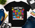 First Day of Kindergarten Learn Play Grow Shine kids back-to-school tee