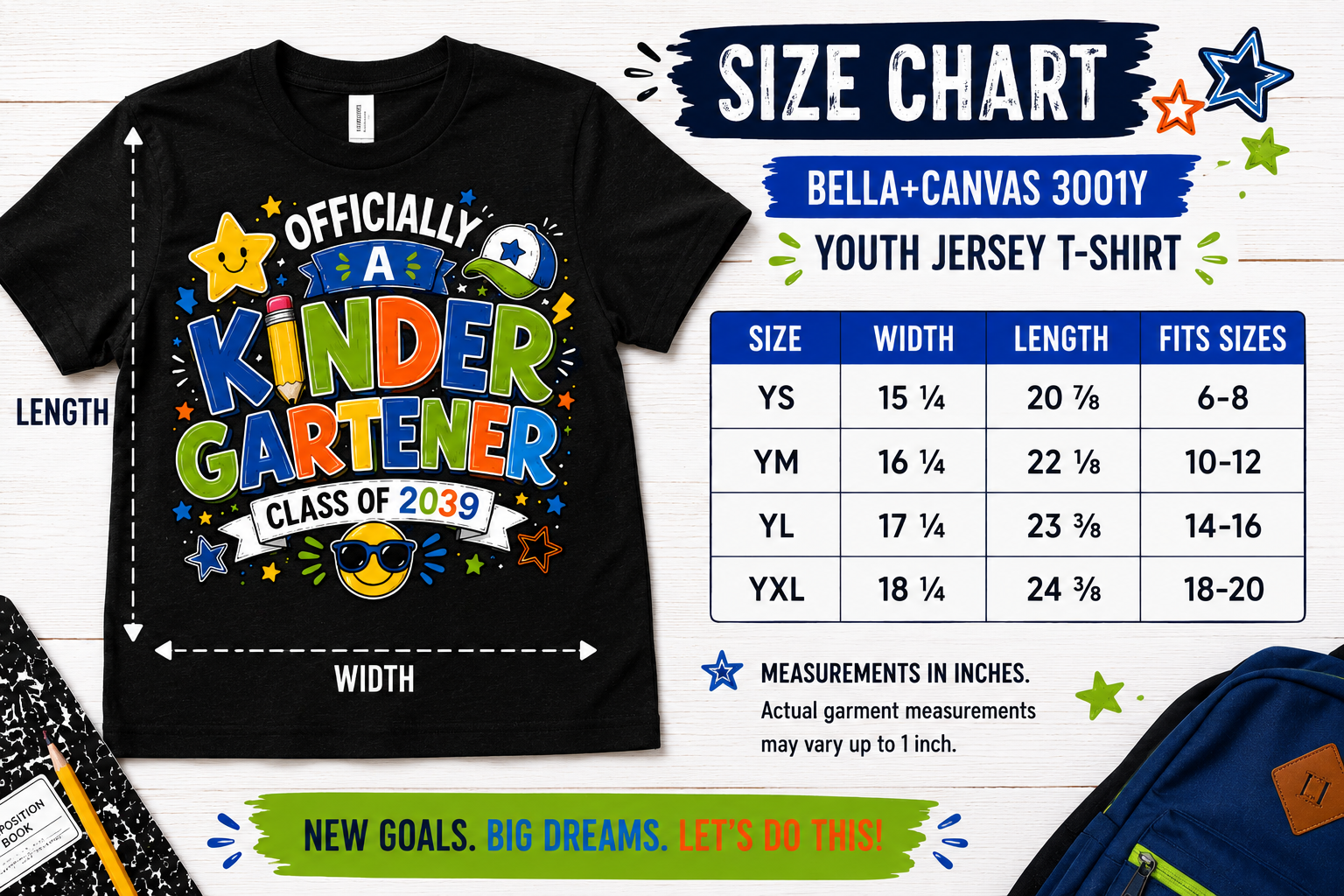 Officially A Kindergartener Class of 2039 first day of kindergarten kids tee