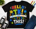 Hello TK first day of transitional kindergarten boys back-to-school tee