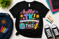 Hello TK first day of transitional kindergarten girls back-to-school tee