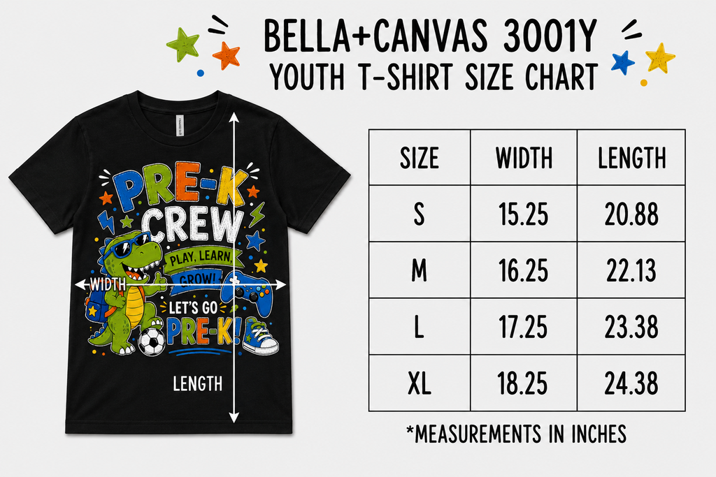 Pre-K Crew first day of pre-k preschool dinosaur kids back-to-school tee