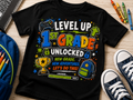 First Day of First Grade Level Up Class of 2038 gamer Bella Canvas kids tee