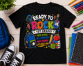 Ready to Rock 1st Grade music Class of 2038 first day of first grade kids tee