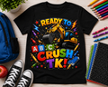 Ready to Crush TK excavator construction first day of transitional kindergarten kids tee