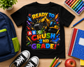 Ready to Crush 2nd Grade excavator construction Class of 2037 kids back-to-school tee