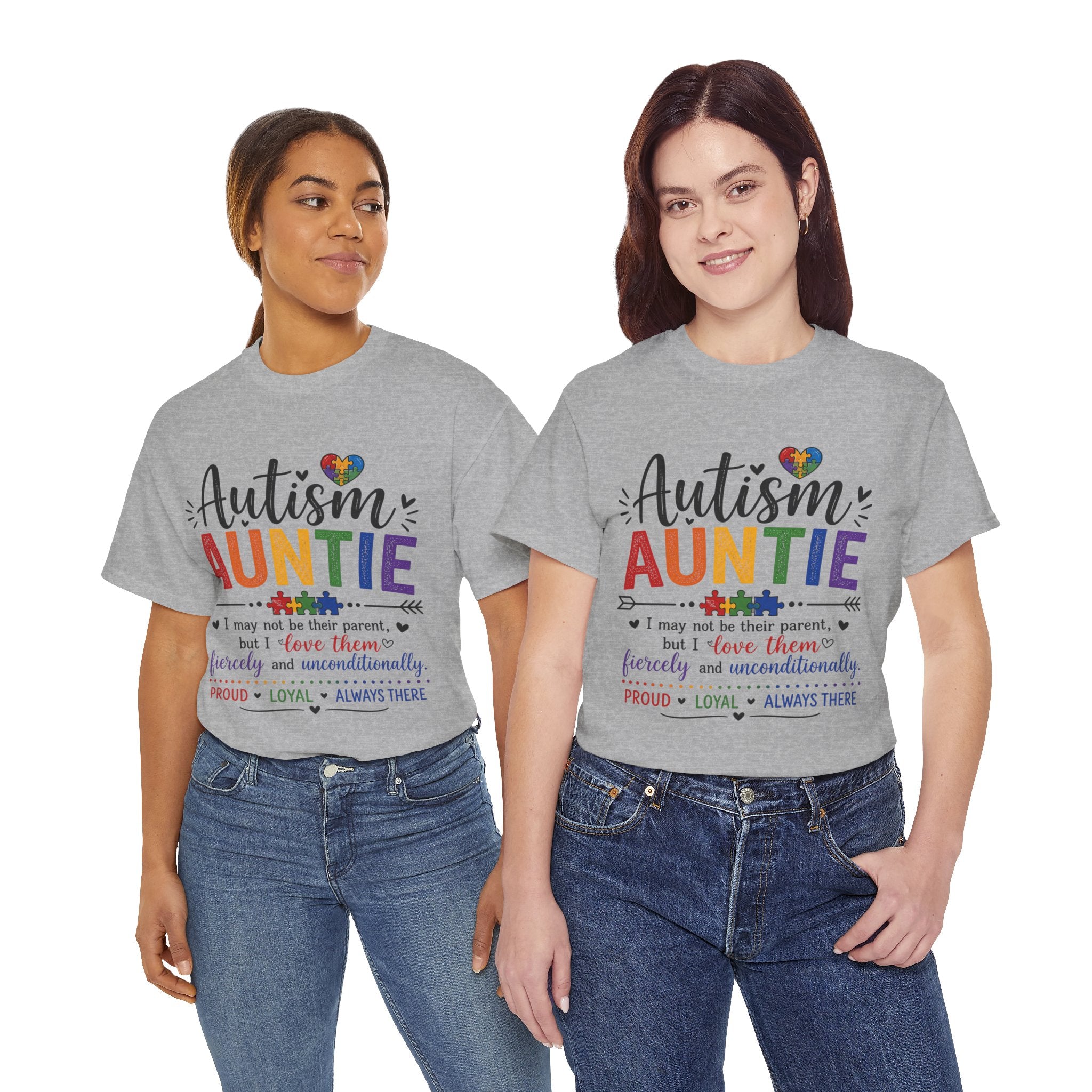 Autism Auntie Shirt, I May Not Be Their Parent But I Love Them Fiercely, Proud Loyal Always There Tee, Autism Awareness Gift, Autism Family Shirt