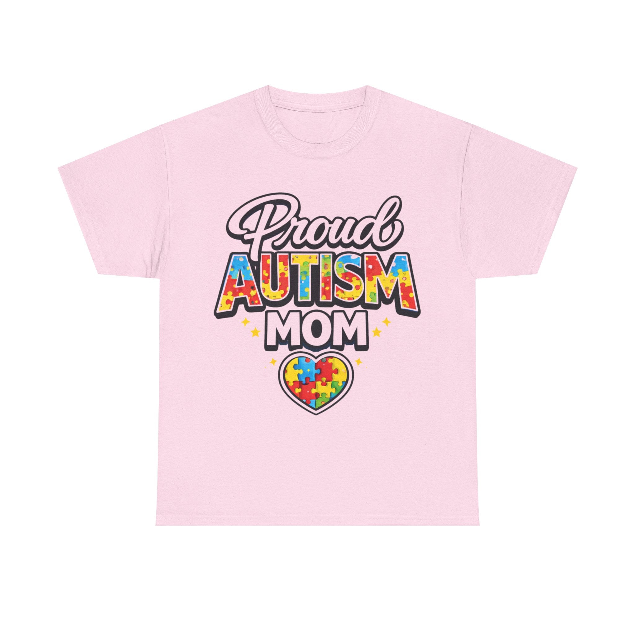 Proud Autism Mom Shirt, Autism Awareness Puzzle Heart Tee, Special Needs Mom Gift, Neurodiversity Support T-Shirt