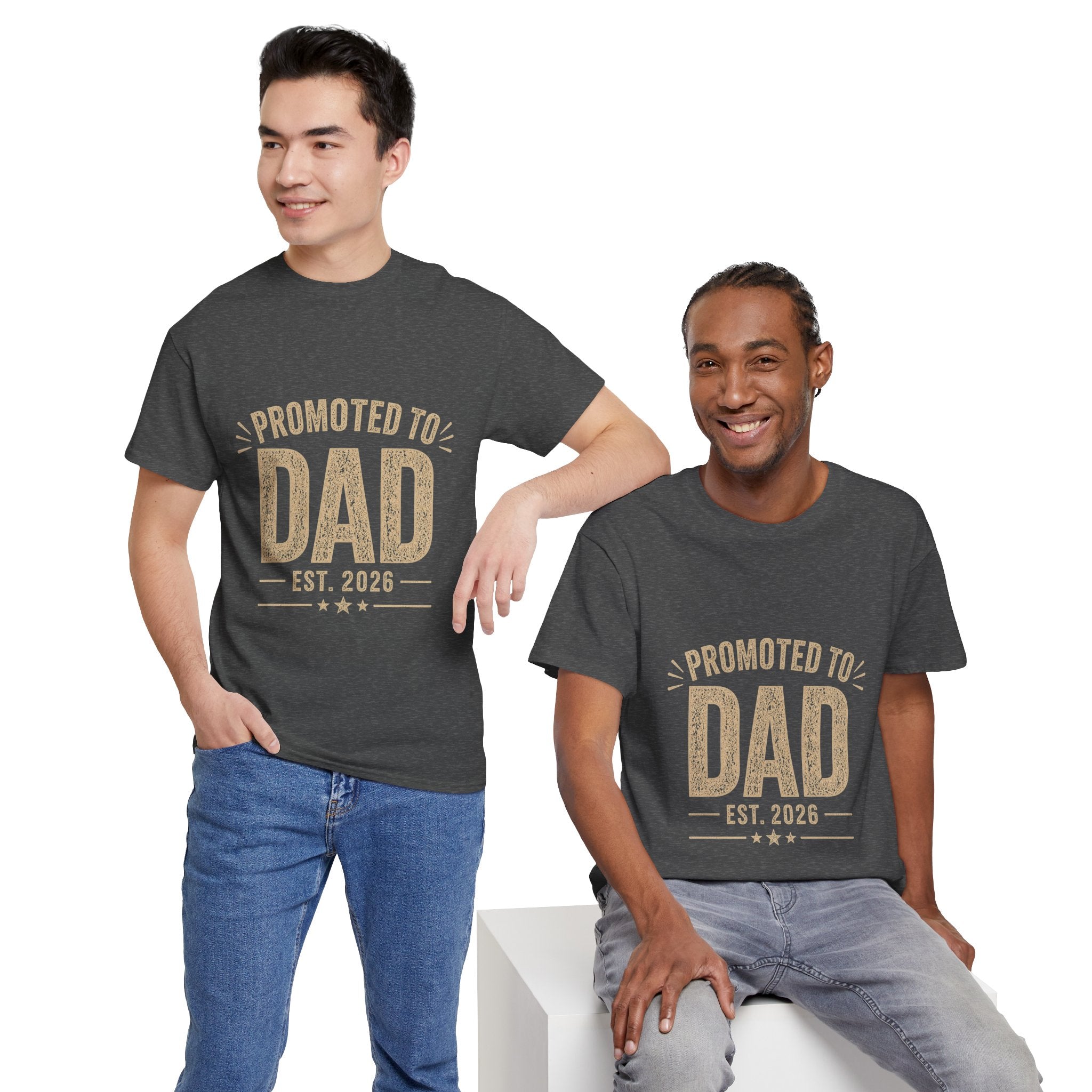 Promoted to Dad EST 2026 T-Shirt | New Dad & Father's Day Gift