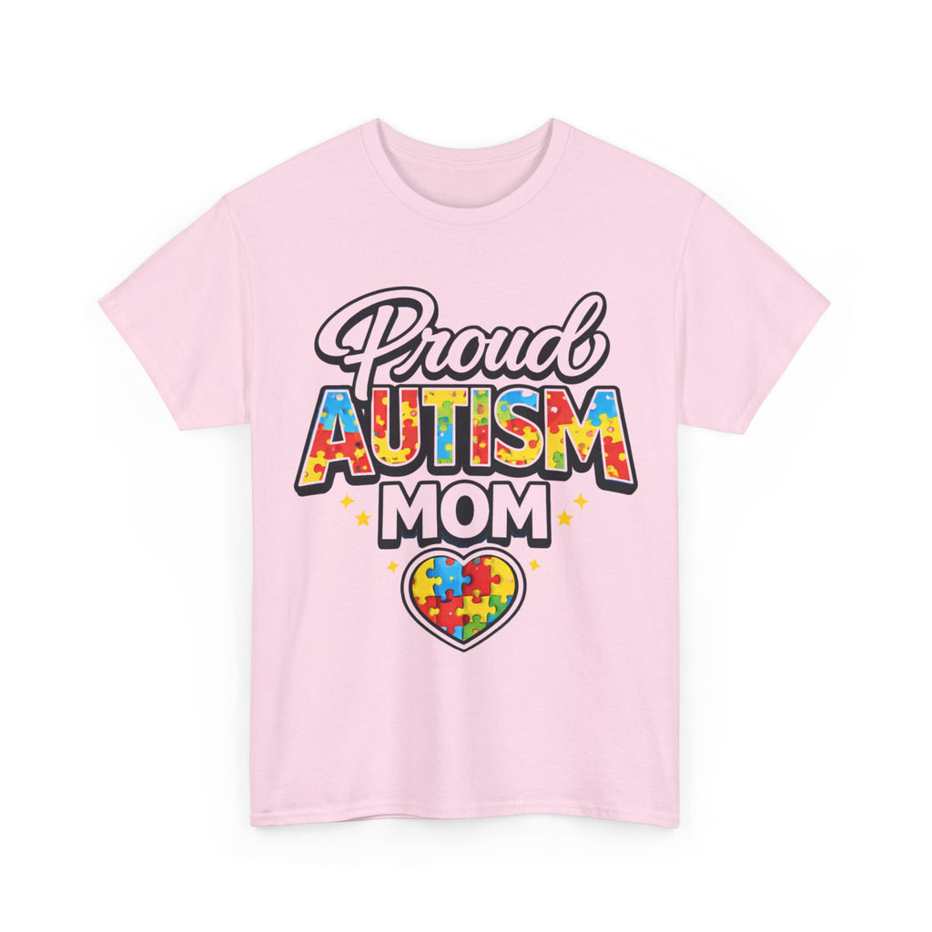 Proud Autism Mom Shirt, Autism Awareness Puzzle Heart Tee, Special Needs Mom Gift, Neurodiversity Support T-Shirt