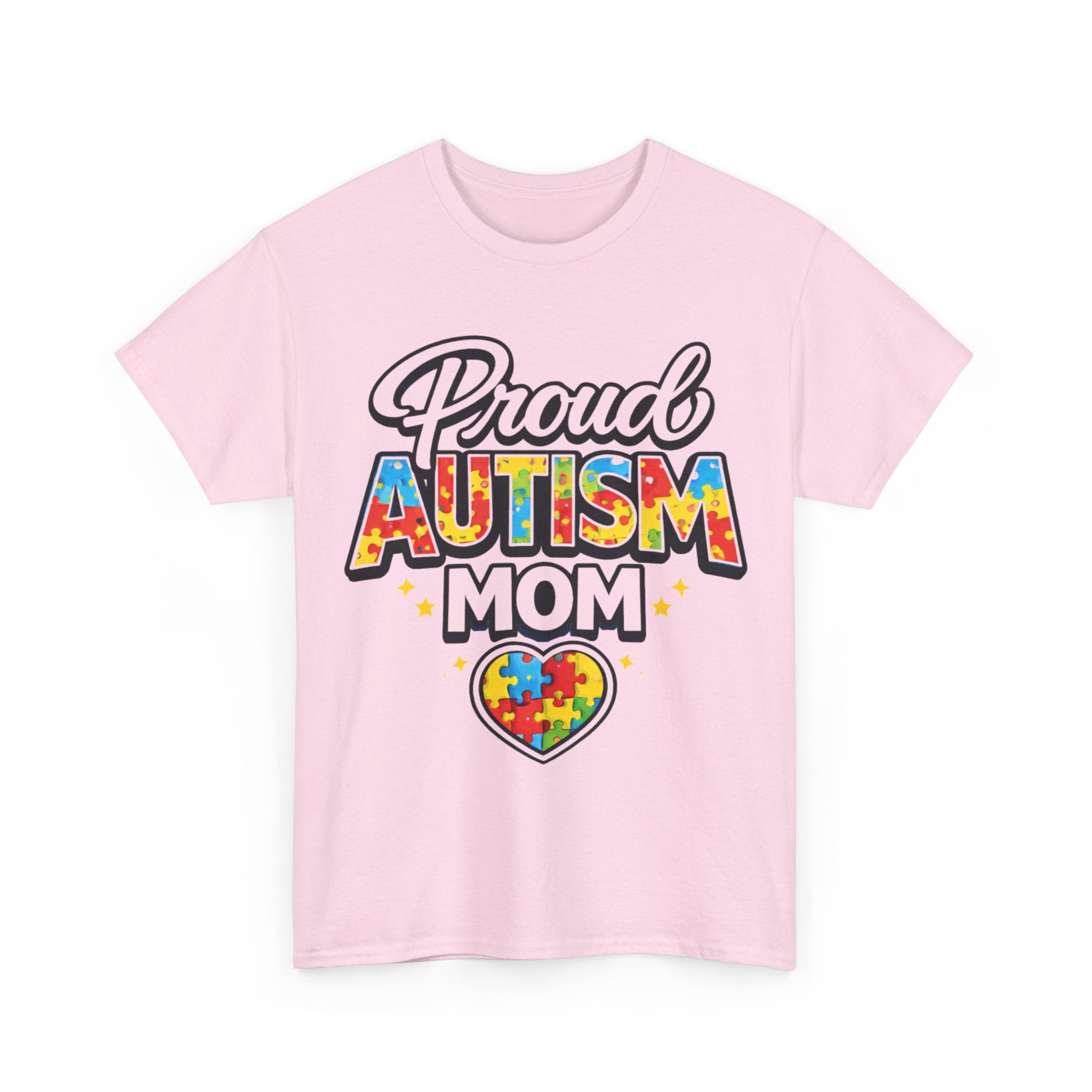 Proud Autism Mom Shirt, Autism Awareness Puzzle Heart Tee, Special Needs Mom Gift, Neurodiversity Support T-Shirt